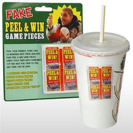 4pk Winning Game Soda Pieces - Great prank @ McDonalds or Burger King Drink Cups
