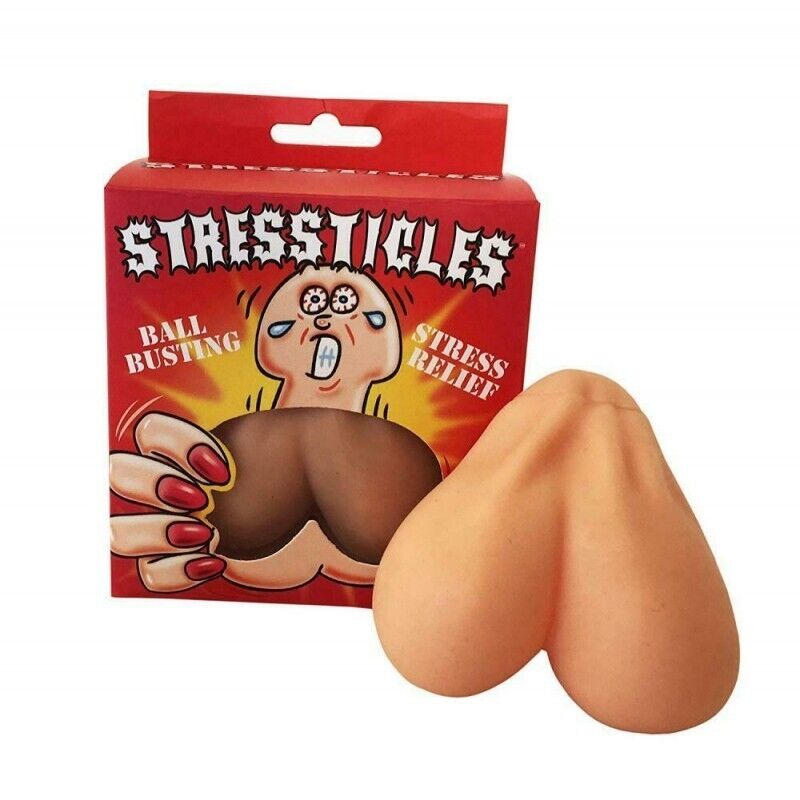 Stressticles Stress Relief Testicles Ballbag Scrotum Joke Gift Adult Novelty Toy