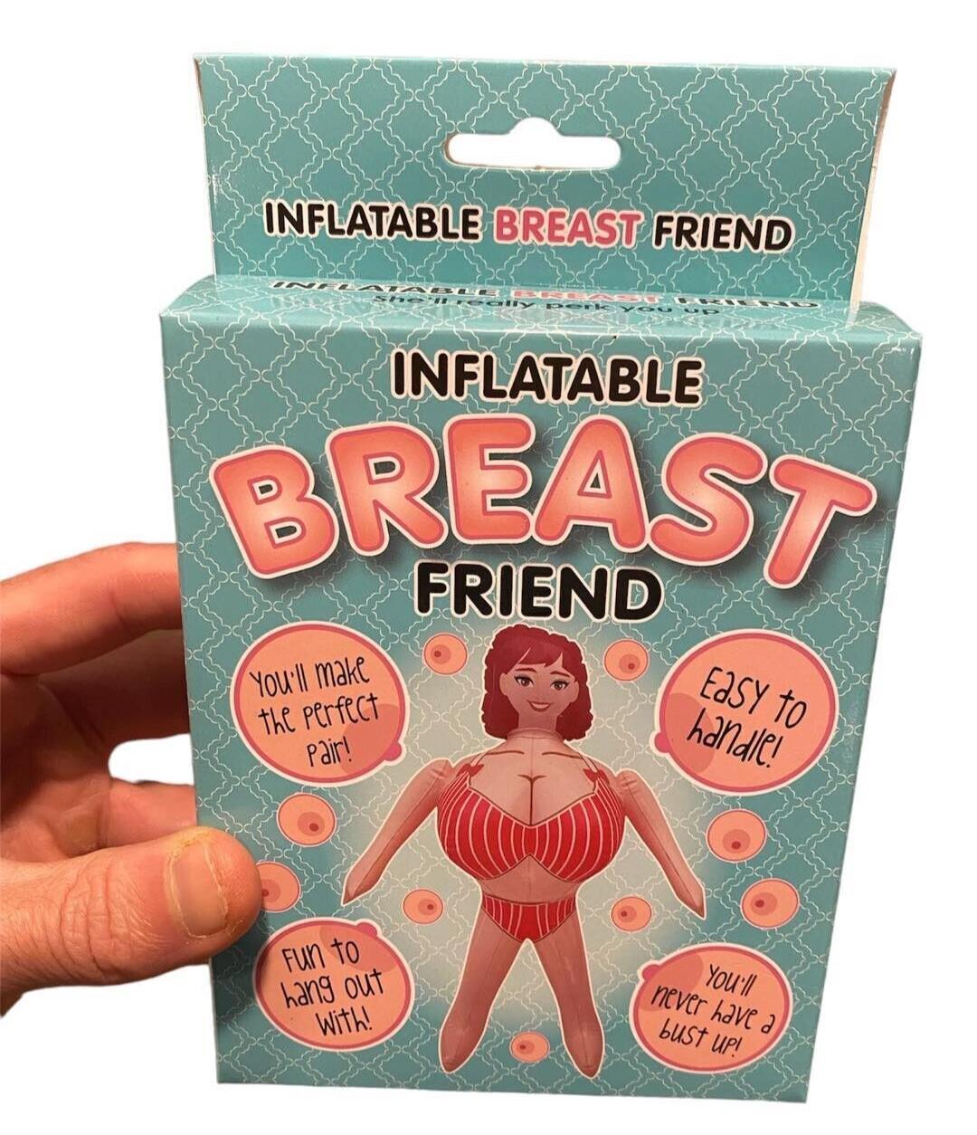 INFLATABLE "BREAST" FRIEND Giant Boobie Girlfriend Woman Blow Up Boob Doll Joke