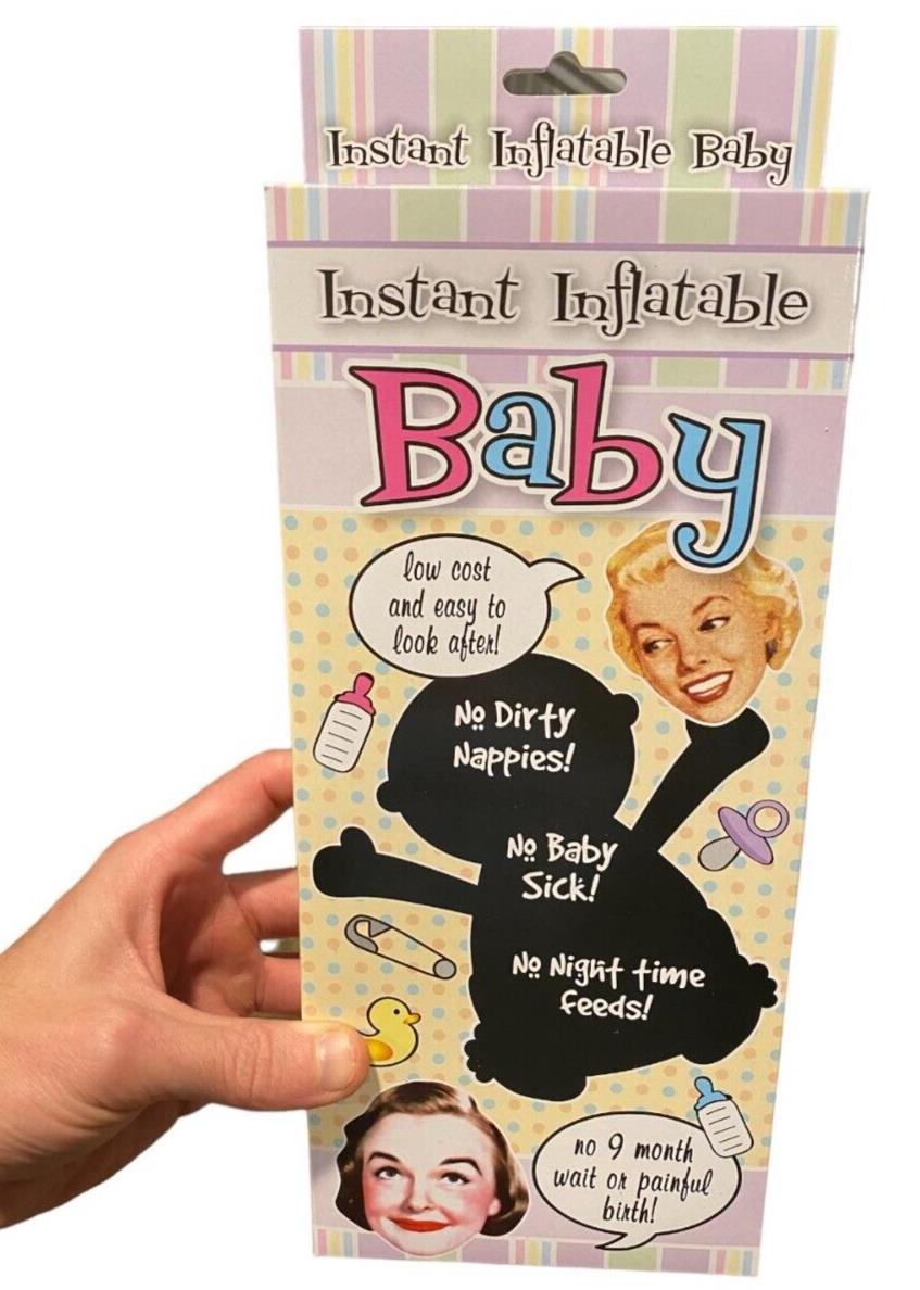 INSTANT INFLATABLE BABY Blow Up Doll - NO DIRTY DIAPERS! Funny Gag Joke Gift