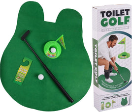 GOLF DE TOILETTE - Coffret cadeau de jeu de putter de pot de salle de bain pour golfeur - Asseyez-vous et jouez !