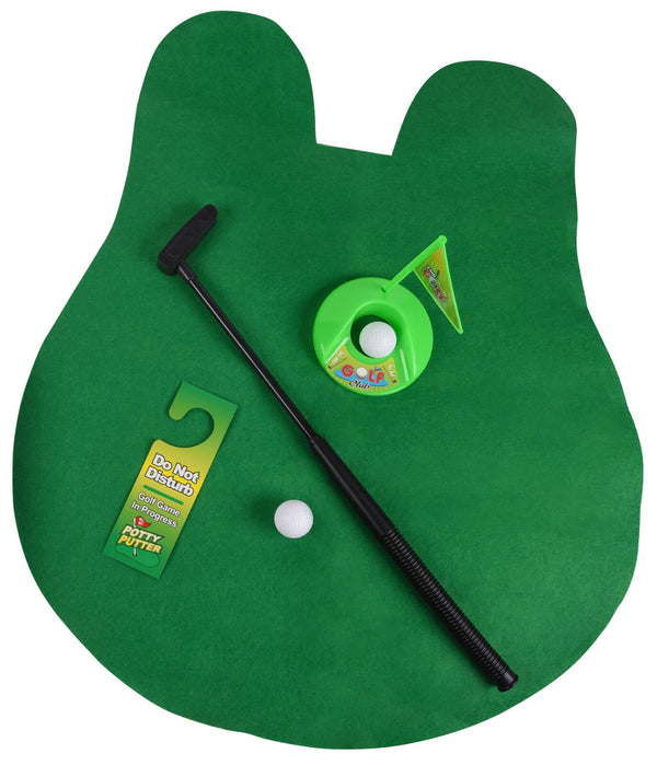 TOILET GOLF - Golfer Bathroom Potty Putter Game Gift Set - Just sit and play!