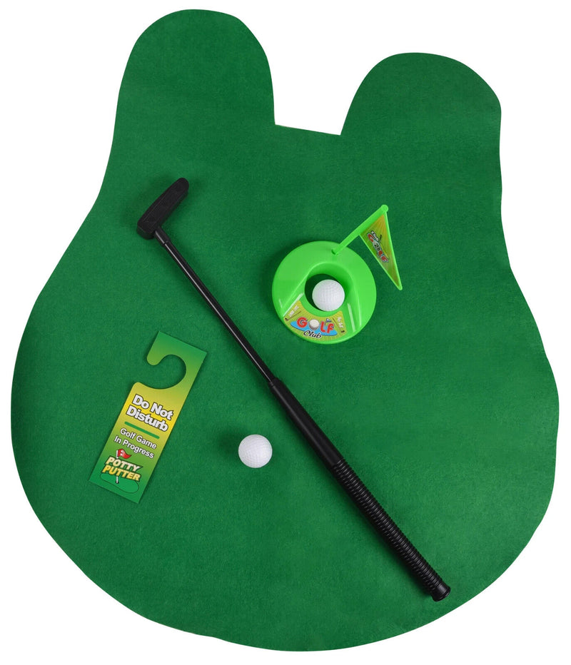 GOLF DE TOILETTE - Coffret cadeau de jeu de putter de pot de salle de bain pour golfeur - Asseyez-vous et jouez !