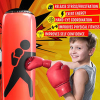 Sac de boxe gonflable pour enfants – Sac de boxe autoportant 