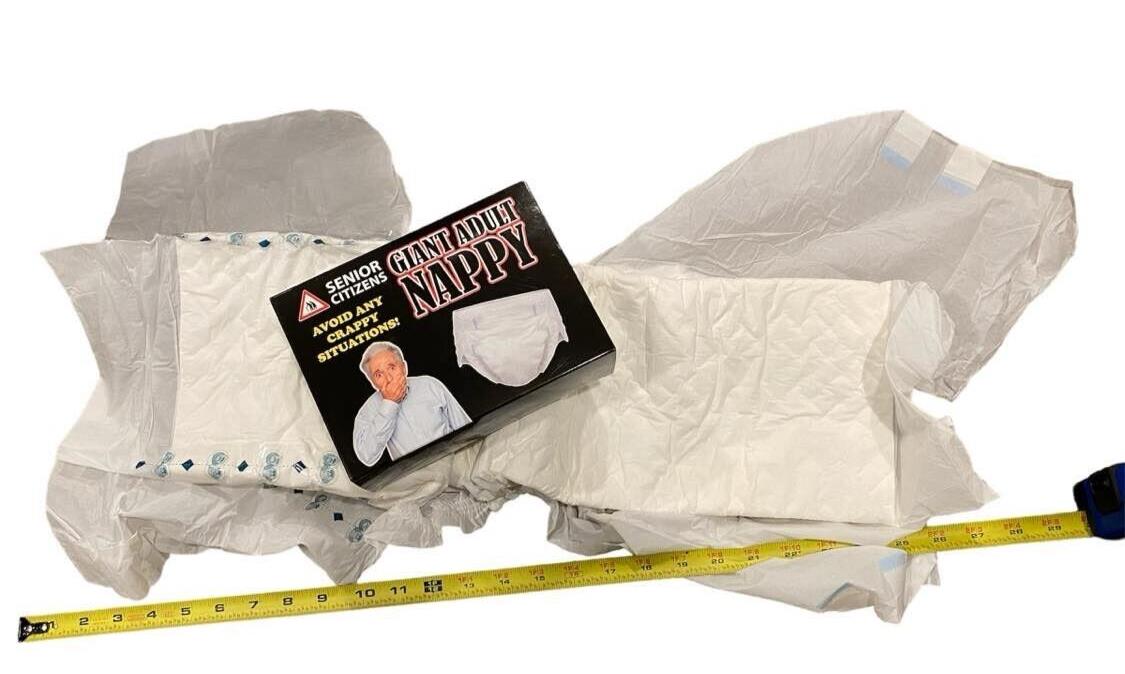 Giant Oversized Adult Diaper - Over the Hill - Senior Citizen Birthday Gag Gift