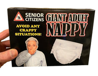 Giant Oversized Adult Diaper - Over the Hill - Senior Citizen Birthday Gag Gift