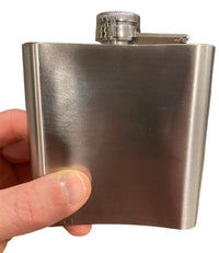 JESUS HOLY WATER Stainless Steel Hip Flask 6oz - Drinking Gag Novelty Joke Gift