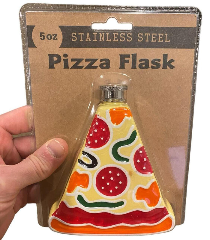 PIZZA SLICE Flasque en acier inoxydable 141,7 g – Cadeau amusant à boire