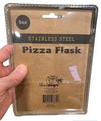 PIZZA SLICE Stainless Steel Hip Flask 5oz - Funny Gag Novelty Joke Drinking Gift