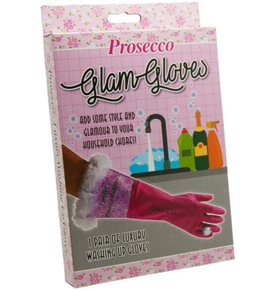 PROSECCO BUBBLES Luxury Diamond Glam Gloves - Household Washing Cleaning Kitchen