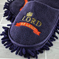 LORD OF LAZY DUSTER SLIPPPERS - A Clean Floor without the Chore!  SIZE LARGE