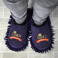 LORD OF LAZY DUSTER SLIPPPERS - A Clean Floor without the Chore!  SIZE LARGE