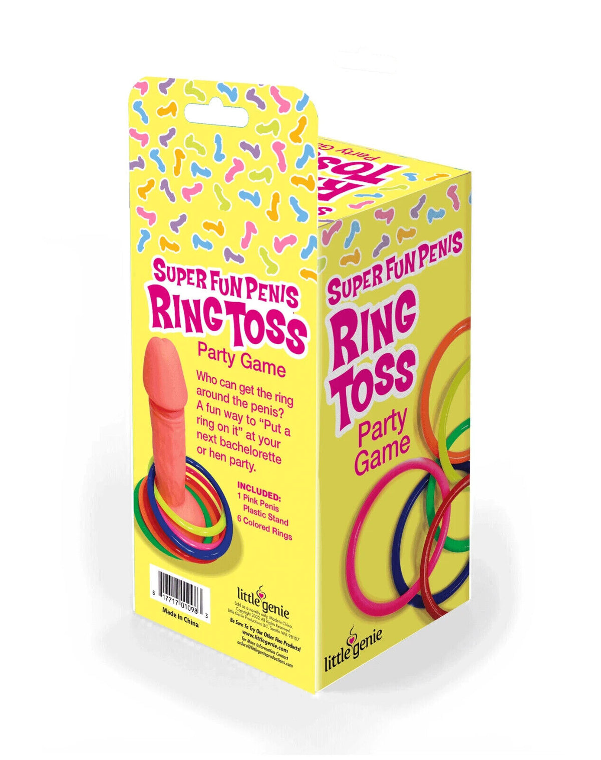 Willy Pecker Ring Toss Party Game - Funny Adult Gag Joke Bachelorette Hen Party