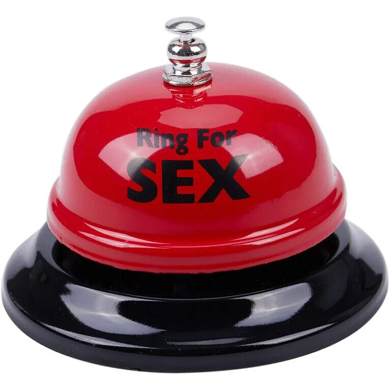 RING FOR SEX BELL - Red Hot Bedroom Office Desk Gag Joke Bar Man Cave Kitchen