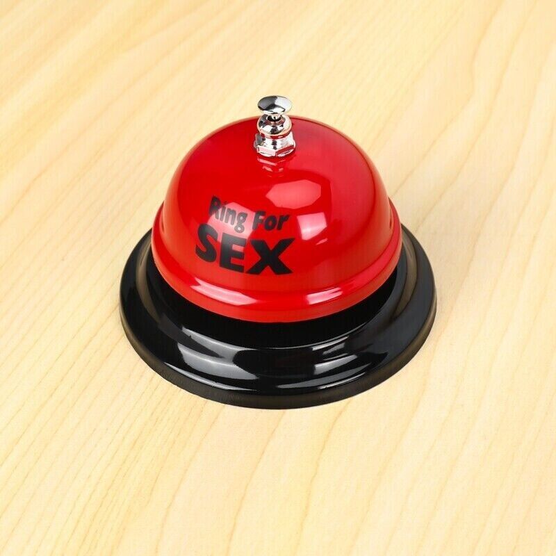 RING FOR SEX BELL - Red Hot Bedroom Office Desk Gag Joke Bar Man Cave Kitchen