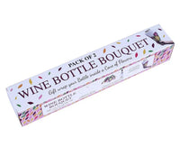 WINE BOTTLE BOUQUET - Pack of 2 - Gift Wrap Your Bottle inside a Cone of Flowers
