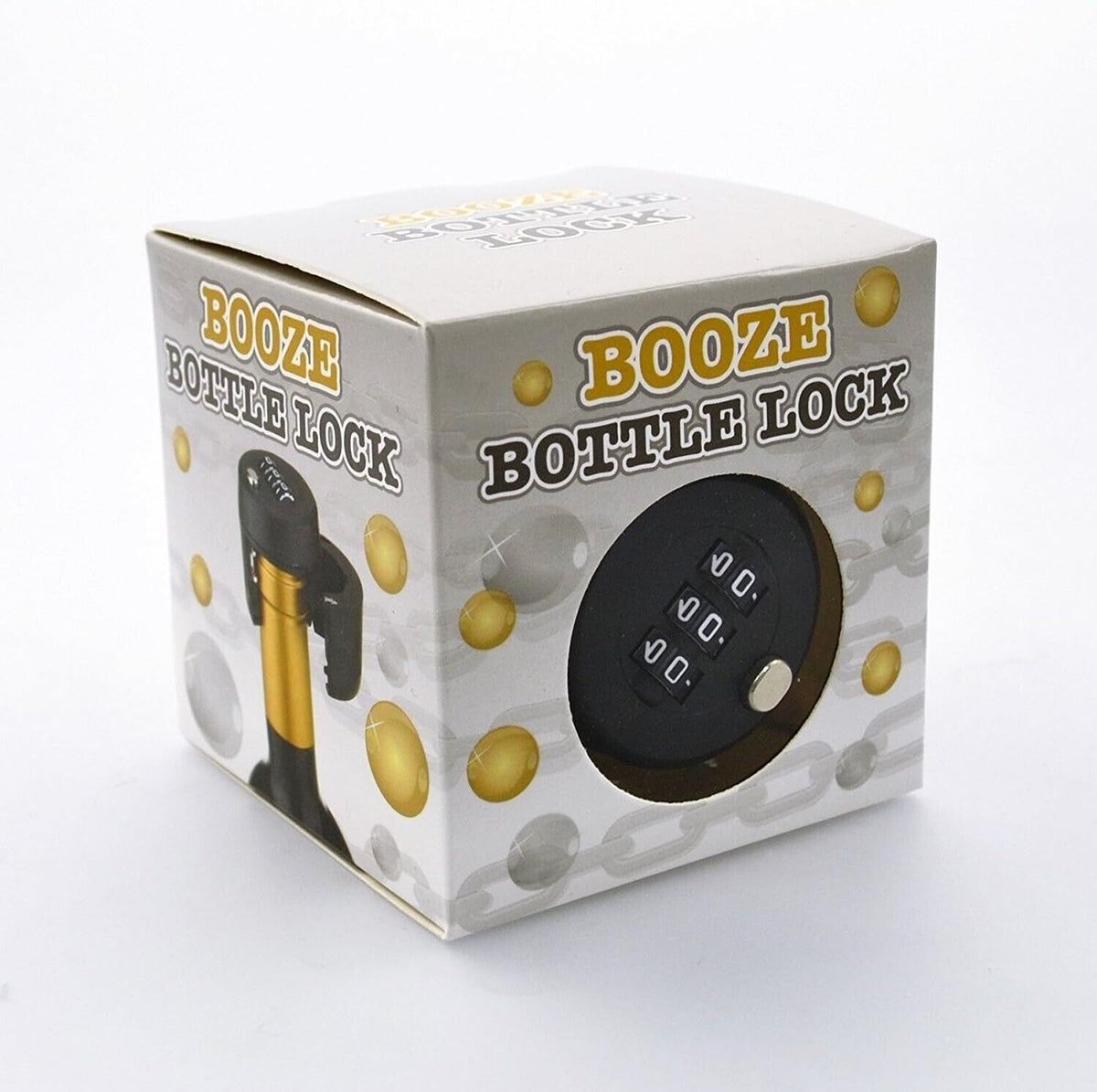 BOOZE WINE BOTTLE LOCK - Combination Set and forget! Fun Gag Joke Drinking Gift