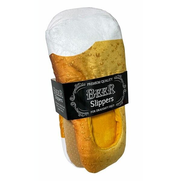 ZAPATILLAS DE CERVEZA - Pintas cómodas Divertida broma GaG Novedad Regalo para beber - TAMAÑO GRANDE