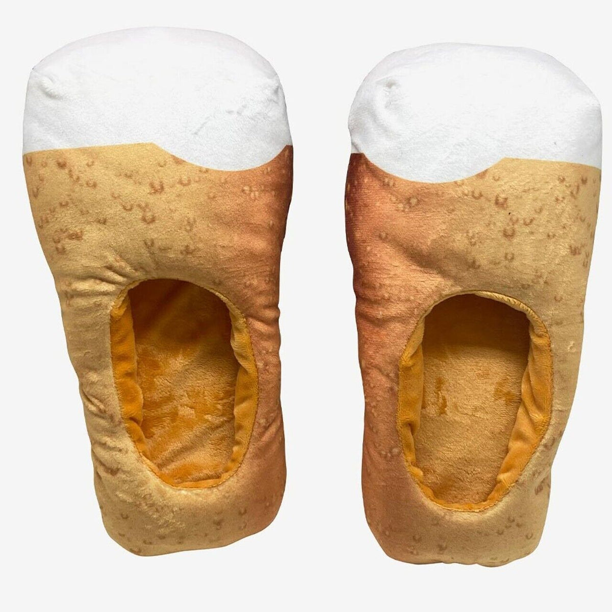 BEER SLIPPERS - Comfy Pints Funny GaG Joke Novelty Drinking Gift - SIZE LARGE