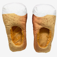 BEER SLIPPERS - Comfy Pints Funny GaG Joke Novelty Drinking Gift - SIZE MEDIUM