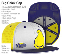 Peeps Snapback Hat - Retro Trucker Marhnallow Candy Embroidered Skater Ball Cap