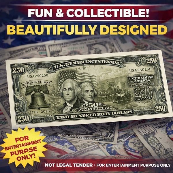 10 U.S. Semiquincentennial 250th Anniversary Commemorative Money Bill Banknote💵
