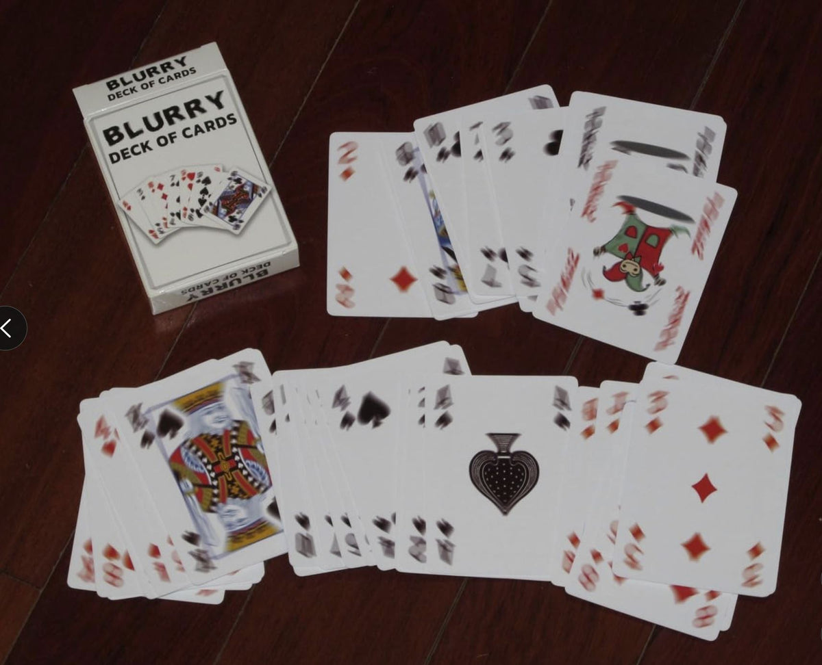 Blurry Deck of Playing Cards - The Ultimate Trick Hilarious Gag Prank Joke Gift