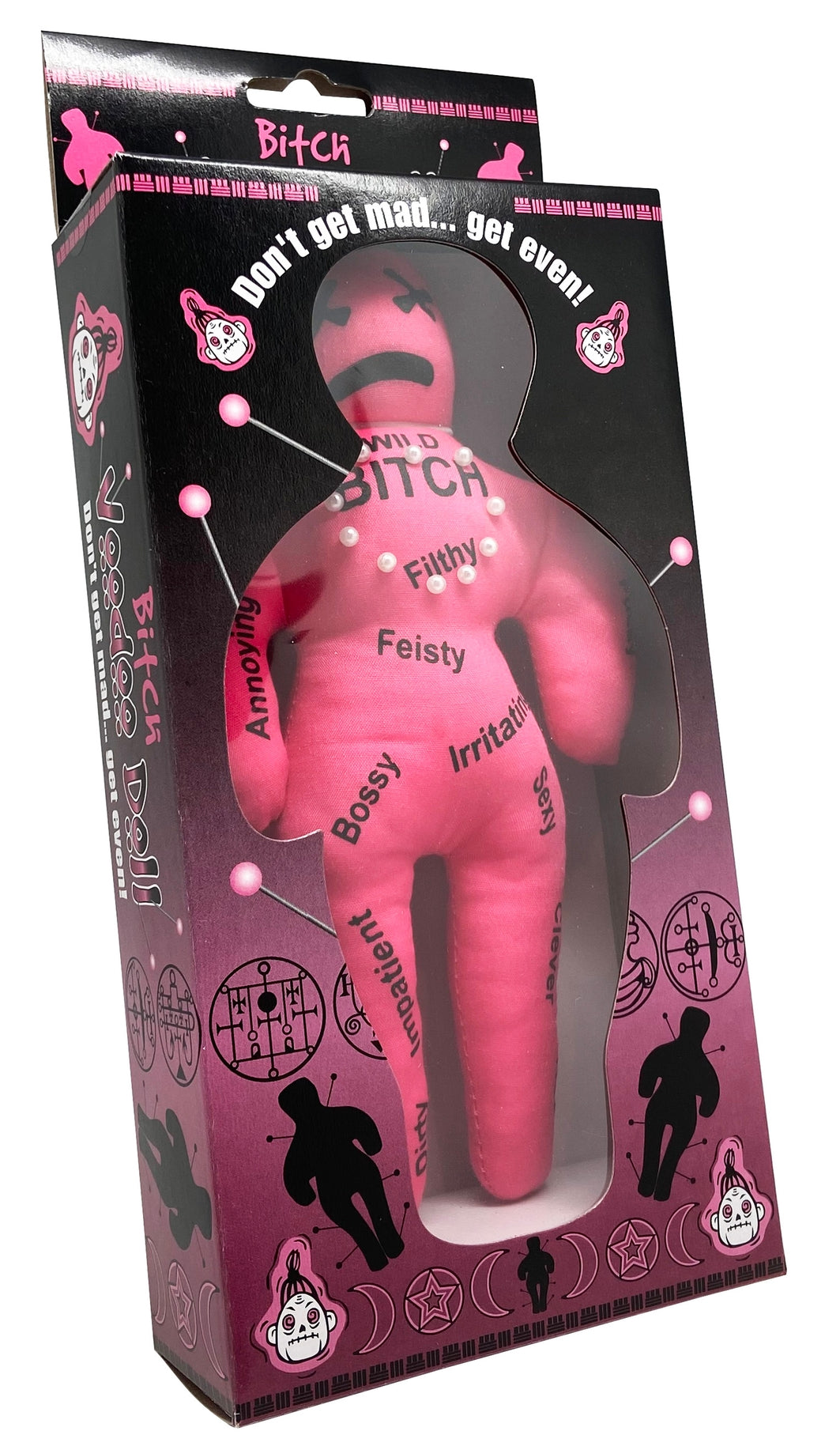 WILD SEXY BITCH Voodoo Doll with Pins ~ Funny Adult Toy Gag Joke Office Gift