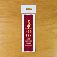 🥇"HAD SEX And Everyone Knows"🏆 Funny Award Ribbon 😂 Gag Gift Joke Prize Adult
