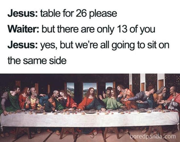 Set of 40 Paper Placemats - THE LAST SUPPER - Funny Jesus GaG - Archie McPhee