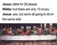 Set of 40 Paper Placemats - THE LAST SUPPER - Funny Jesus GaG - Archie McPhee