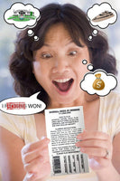 Lotería de broma de broma de 100 billetes falsos de lotería - Mordaza divertida y novedosa ~ venta al por mayor