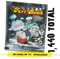 1440 Fart Bombs - Stink Bags (20 vitrines de 72) Prank Gag - lot de gros