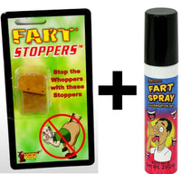 1 FART SPRAY CAN + 2pk Fart Cork Stopper's ~ GaG Prank Joke Set COMBO