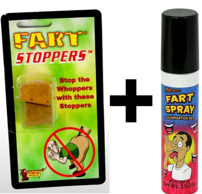 1 PETER SPRAY CAN + 2pk Fart Cork Stopper's ~ GaG Prank Joke Set COMBO