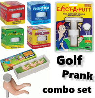 The Ultimate Golf Prank Set - 4 Trick Golf Balls - 1 Eject-A-Putt - 1 3pk Tees