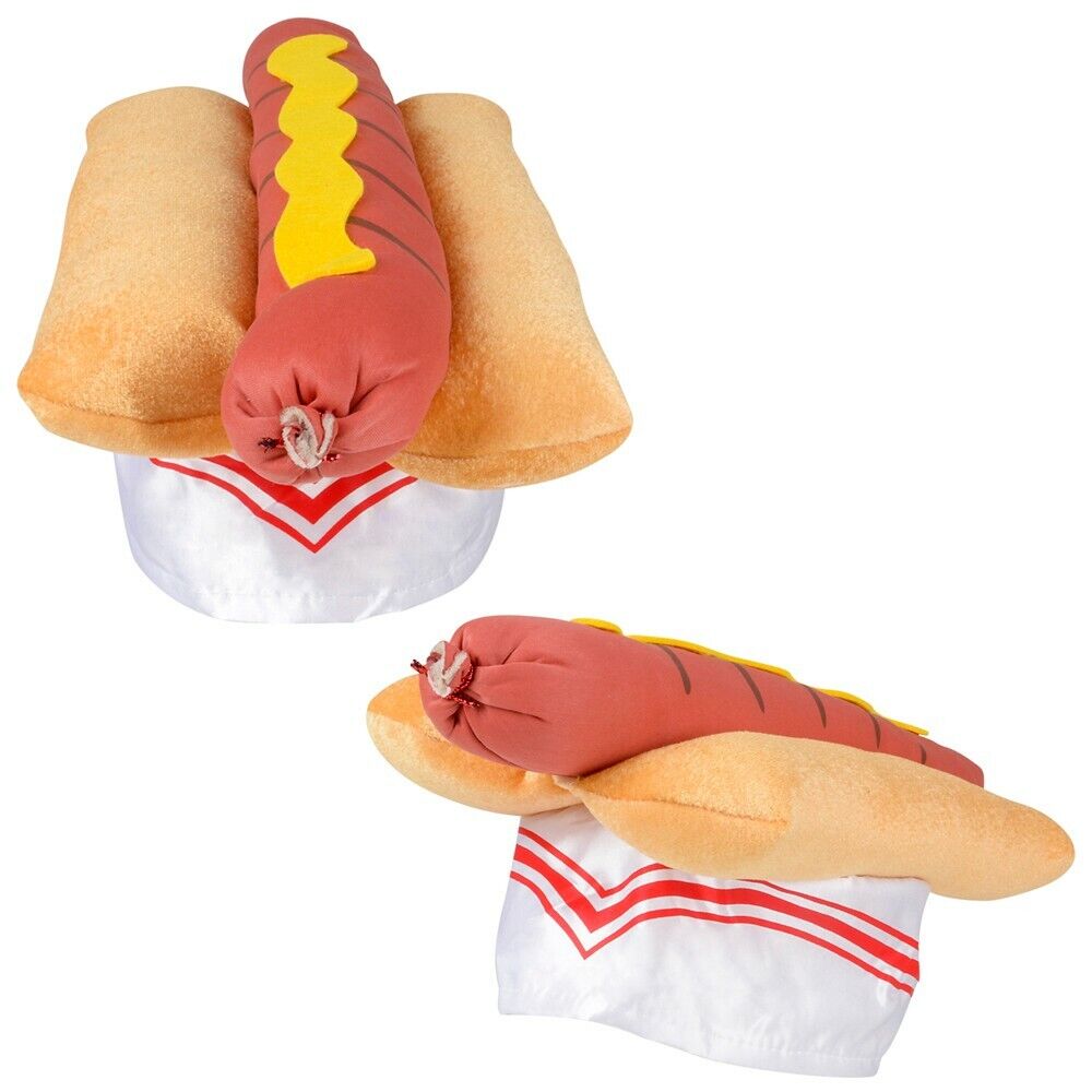 HOT DOG HAT - The Hotdog Weiner Cap Food-Prop-Halloween Funny Party Costume