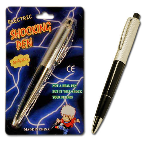 12 SHOCK PEN Shocking JOKE GAG MAGIC TRICK w/ Batteries