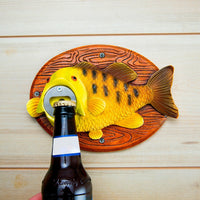 Décapsuleur de bière de poisson de trophée monté par grande bouche - blague drôle de fête de GaG de pêche