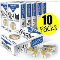 10 Packs Nic Out Disposable Cigarette Plastic Filter Covers (300 filters)