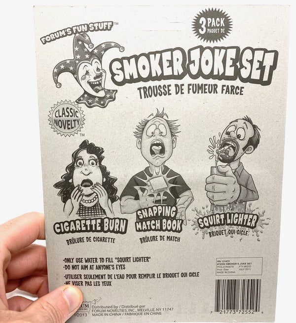 Juego de broma GaG para broma de fumador, fósforos para quemar cigarrillos, encendedor de chorros