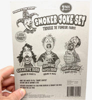 Smoker Joke Prank GaG Joke Set - Cigarette Burn-Snapping Matches-Squirt Lighter