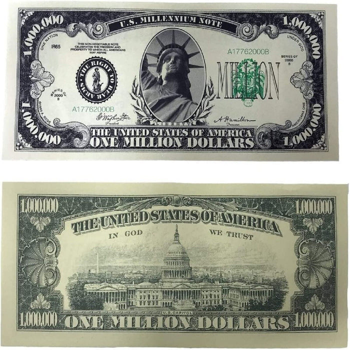 10 Classic Million Dollar Novelty Money Bills