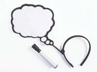 The Cartoon Thought Bubble Dry-Erase Board Headband Sign - Costume Party Prop