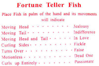 1440 Fortune Teller Fish Novelty Magic Miracle Telling Hand Play Party Child Toy