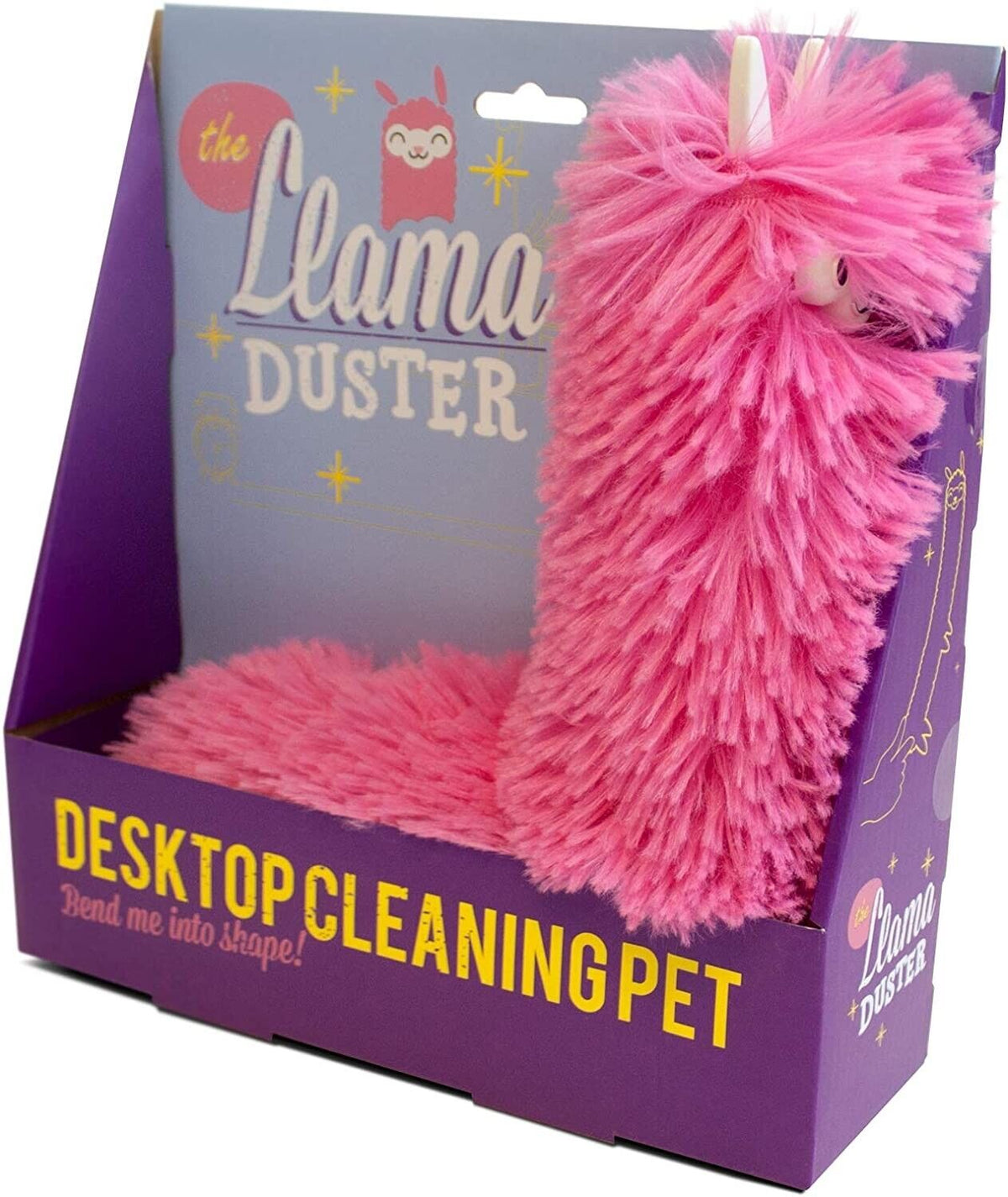 Fuzzy Pink Llama Duster - Cute Soft & Fluffy Cleaner - Bend Me Into Shape NEW!