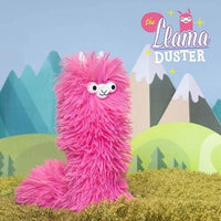 Plumero de llama rosa difuso - Lindo limpiador suave y esponjoso - Doblame para darle forma ¡NUEVO!