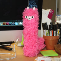 Fuzzy Pink Llama Duster - Cute Soft & Fluffy Cleaner - Bend Me Into Shape NEW!