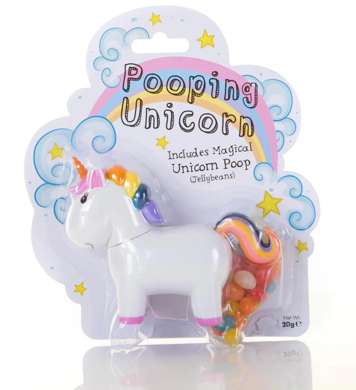 Pooping Unicorn - Dispenses Tasty Poop Candy Jelly Beans - Child Novelty Toy