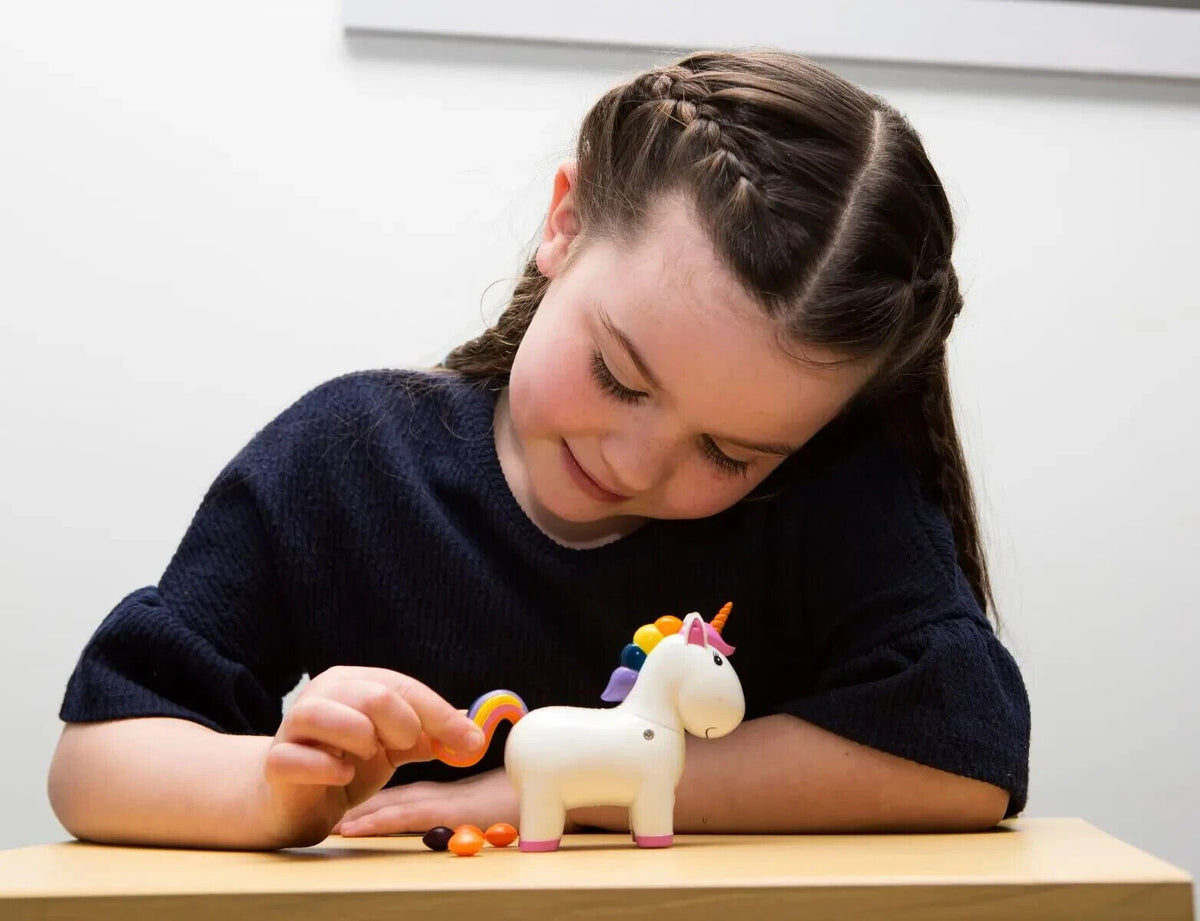 Licorne qui fait caca - distribue de savoureux bonbons à la gelée - Jouet fantaisie pour enfant